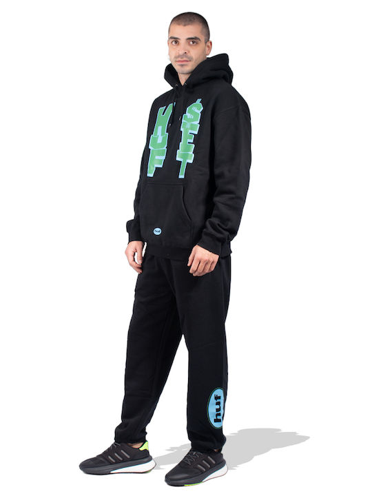 HUF Men's Sweatshirt with Hood Black