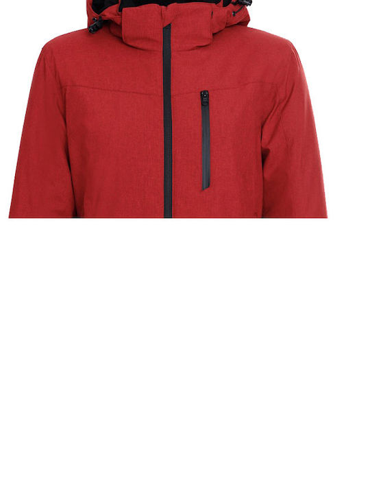 Stenso Montana Work Jacket Cold with Detachable Hood Red
