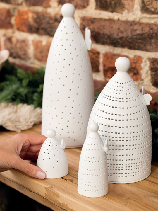 Raeder Candle Holder suitable for Tealights Porcelain in White Color 11.7x11.7x27.5cm 1pcs