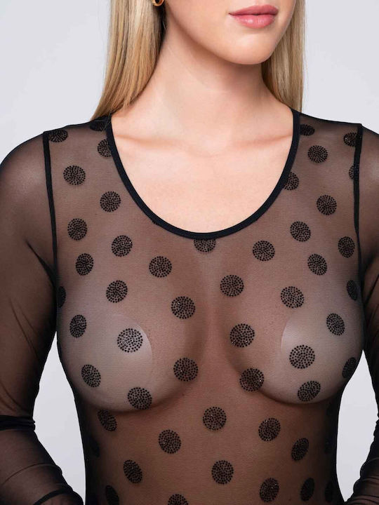 Bodysuit pentru femei Negru