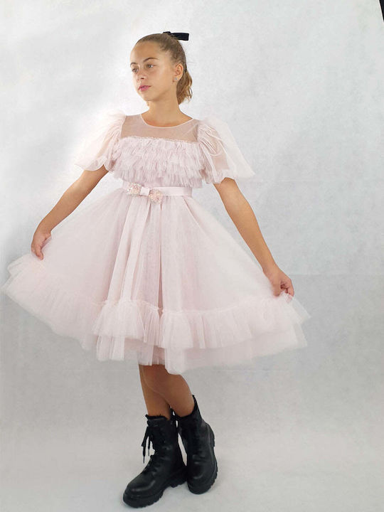 Designer's Cat Kids Dress Pink