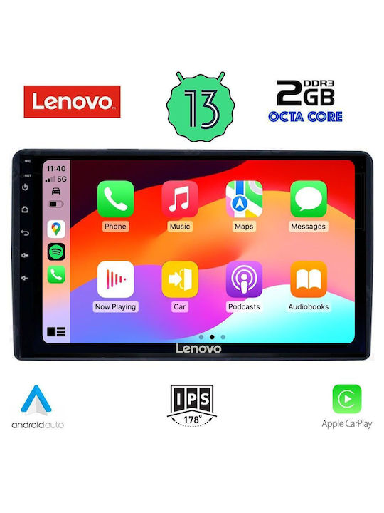 Lenovo Car-Audiosystem für Peugeot Partner Citroen Berlingo 2008-2018 (Bluetooth/USB/WiFi/GPS/Apple-Carplay/Android-Auto) mit Touchscreen 9"