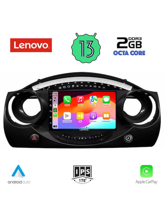 Lenovo Car-Audiosystem für Mini Kooper 2000-2006 (Bluetooth/USB/WiFi/GPS/Apple-Carplay/Android-Auto) mit Touchscreen 9"