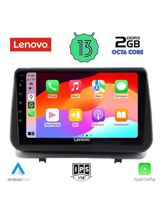 Lenovo Car-Audiosystem für Renault Clio 2005-2011 (Bluetooth/USB/WiFi/GPS/Apple-Carplay/Android-Auto) mit Touchscreen 9"