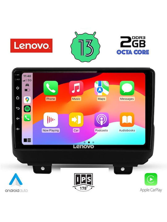 Lenovo Car-Audiosystem für Jeep Wrangler 2018> (Bluetooth/USB/WiFi/GPS/Apple-Carplay/Android-Auto) mit Touchscreen 9"