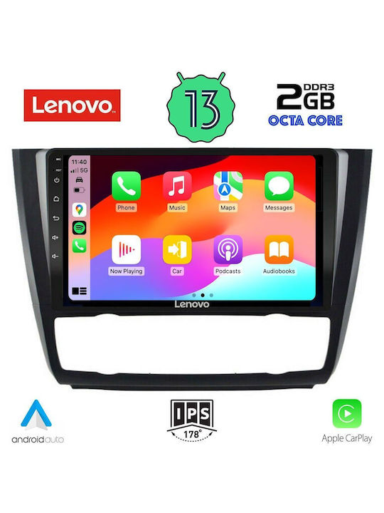 Lenovo Car Audio System for BMW Series 1 / E81 2004-2013 with Clima (Bluetooth/USB/WiFi/GPS/Apple-Carplay/Android-Auto) with Touch Screen 9"