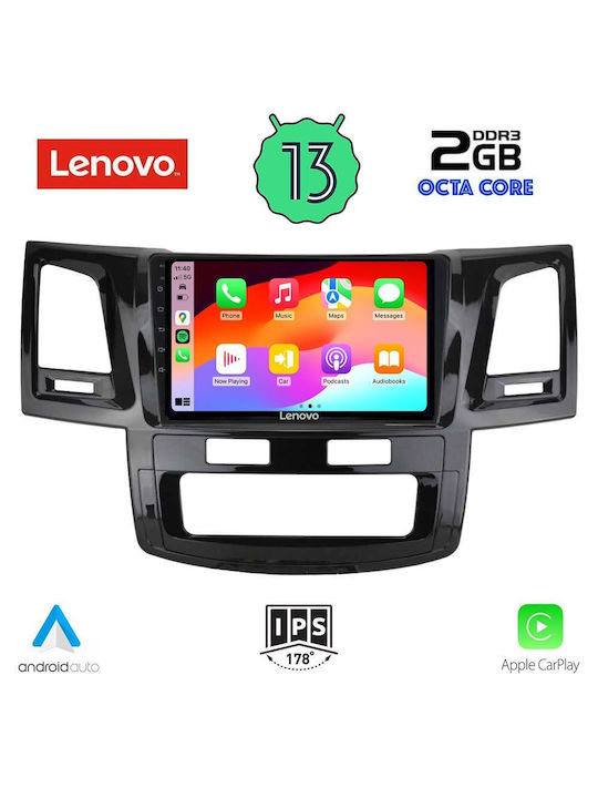 Lenovo Car Audio System for Toyota Hilux 2005-2016 (Bluetooth/USB/WiFi/GPS/Apple-Carplay/Android-Auto) with Touch Screen 9"