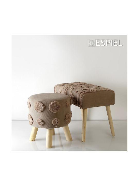 Υποπόδιο Ξύλινο Καφέ 66x14x34εκ.