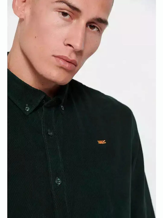Long-sleeved Corduroy Shirt Pesto Green
