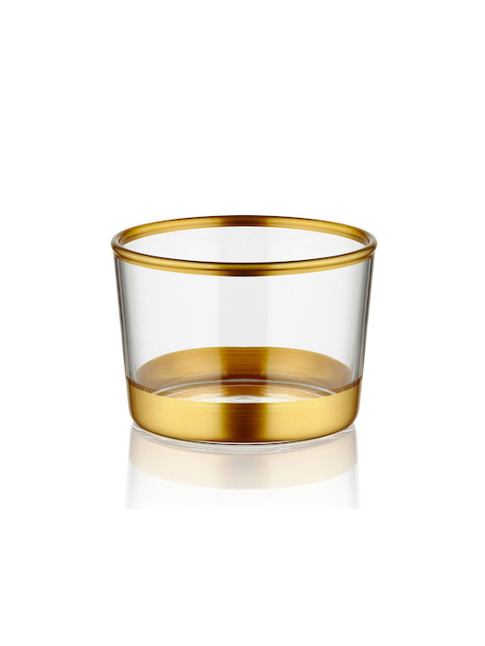 Set of Glasses made of Glass in Gold Color 100ml 3pcs