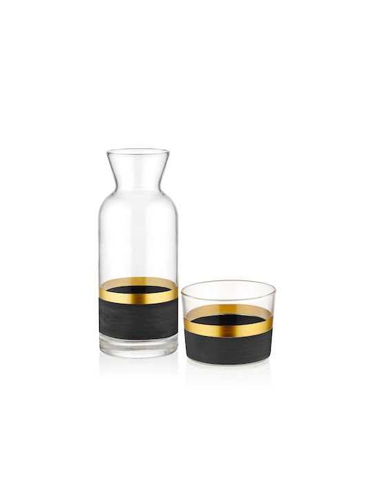 Set of Glasses made of Glass in Black Color 6pcs