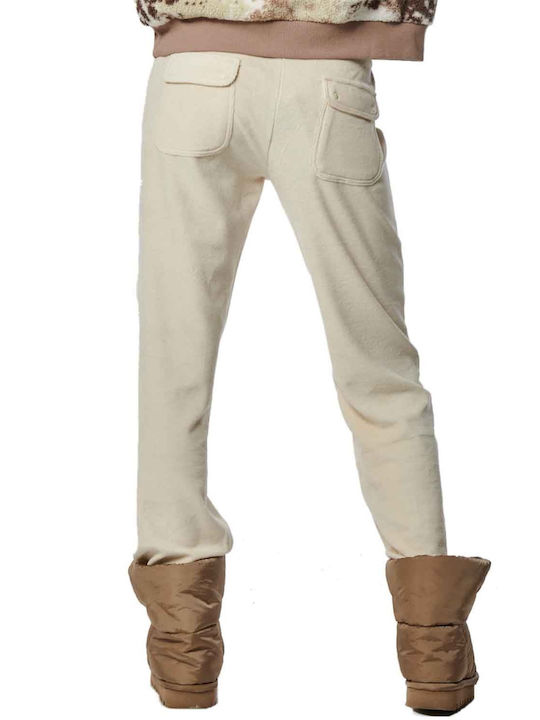 Sweatpants Velvet Ecru