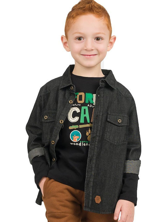 Energiers Kids Denim Shirt Black