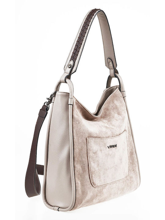 Verde Damen Tasche Schulter Beige