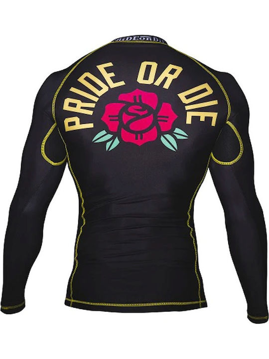 PrideOrDie Long Sleeve Shirt POD190 for Jiu-Jitsu Black