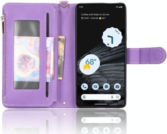 Multi Zipper Brieftasche Lila (Google Pixel 7 Pro)
