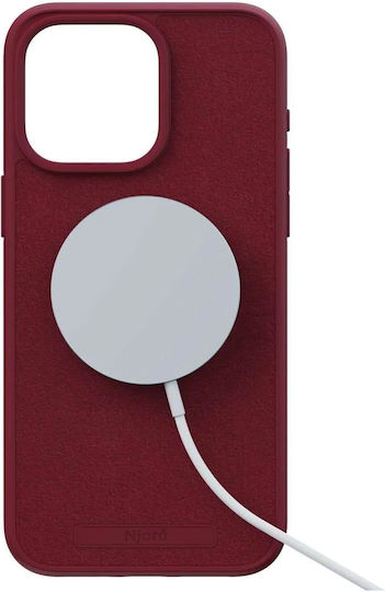 Njord Suede 360 Full Cover Plastic 2mm Red (iPhone 15 Pro Max)