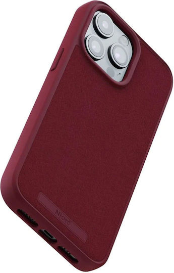 Njord Suede 360 Full Cover Plastic 2mm Red (iPhone 15 Pro Max)