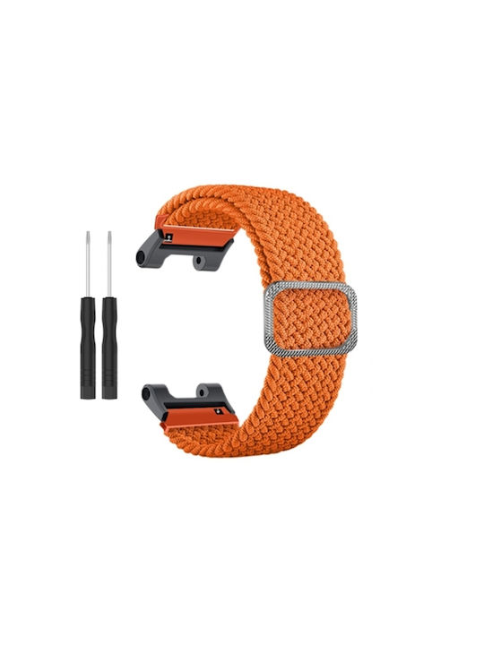 Adjustable Buckle Braided Strap Fabric Orange (Amazfit T-Rex)