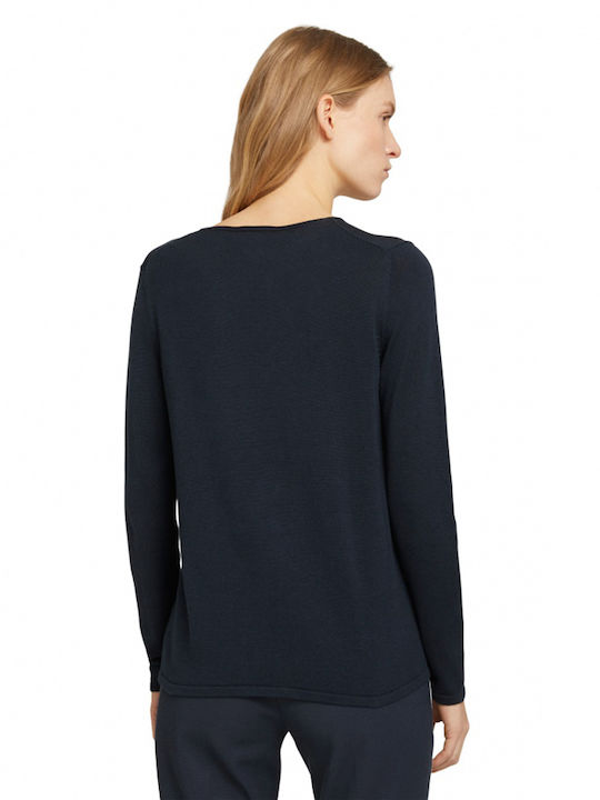 Tom Tailor Women's Long Sleeve Sweater Cotton Navy Blue