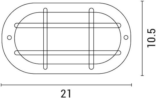 Eurolamp Стенна Външна Костенурка E27 IP44 21x10.5x8.5εκ.