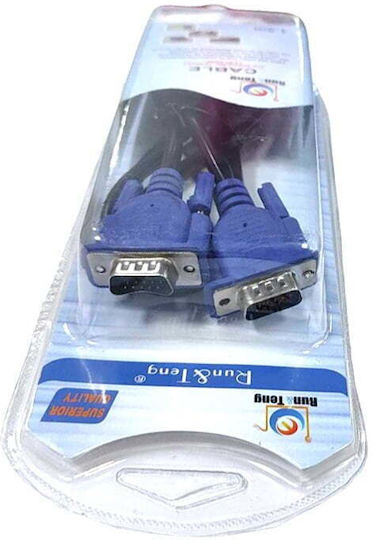 Run & Teng Cable VGA male - VGA female Μαύρο 1.5m (141590)