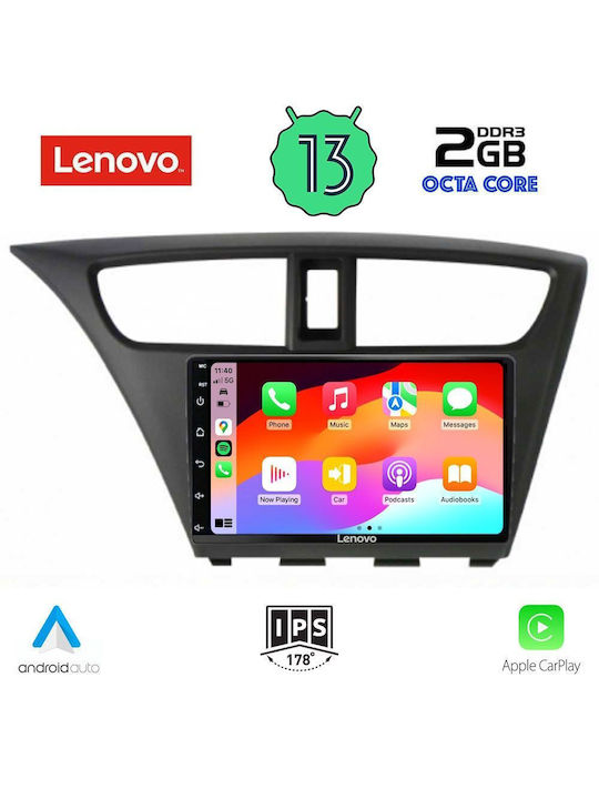 Lenovo Ηχοσύστημα Αυτοκινήτου για Honda Civic 2012-2016 (Bluetooth/USB/WiFi/GPS) με Οθόνη Αφής 9"