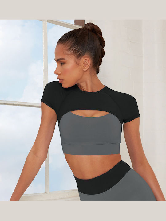 Lorena Women's Athletic Sports Bra Gray