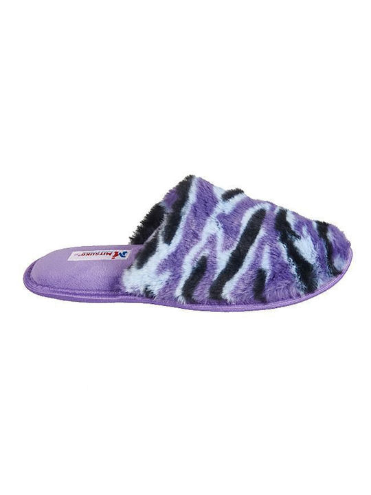 Mitsuko Women's Slippers with Fur Purple