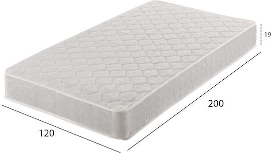 HomeMarkt Continuous Ημίδιπλο Ορθοπεδικό Στρώμα Διπλής Όψης 120x200x19cm με Ελατήρια
