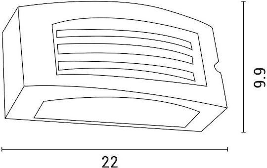 Eurolamp Πλαφονιέρα 22x9.9x10εκ.