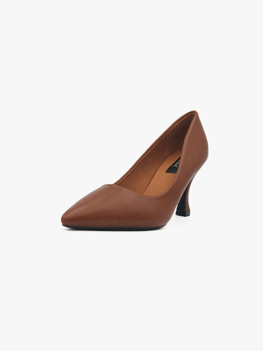 Joya Pointed Toe Brown Heels