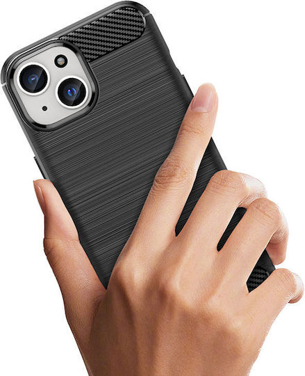 Carbon Umschlag Rückseite Metallisch Blau (iPhone 15)