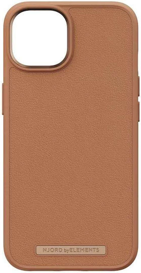 Njord Leather Back Cover Leather 2mm Cognac (iPhone 14)