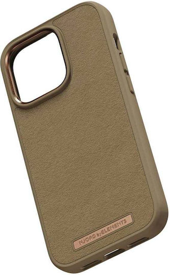 Njord Suede Comfort+ Back Cover Tesatura Camel (iPhone 14 Pro)