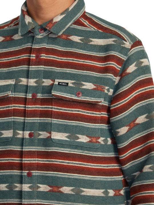 Long-sleeved Flannel Shirt TEA/TEAL