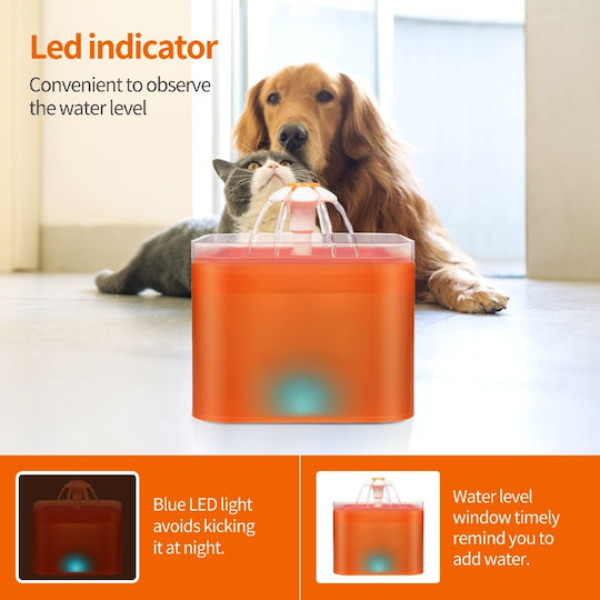 Pet Interest Pet Water Flower Automatic Plastic Waterer / Fountain for Dog & Cat 2lt in Green Color