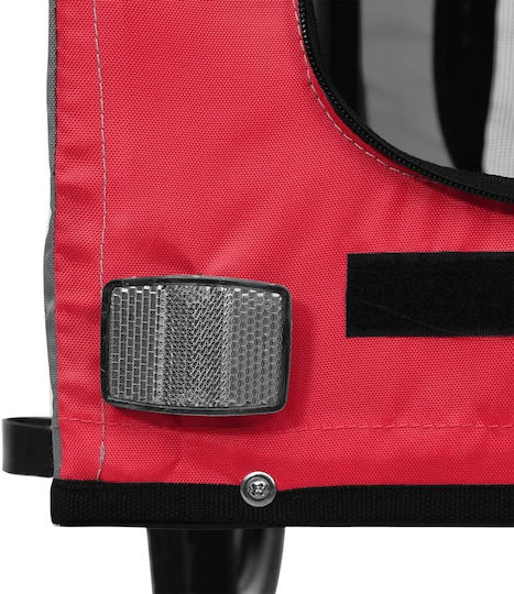 vidaXL Dog Carrying Red Bicycle Trailer for 45kg Pets