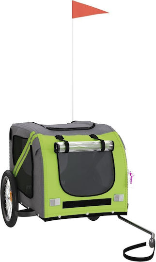 vidaXL Dog Carrying Green Bicycle Trailer for 45kg Pets