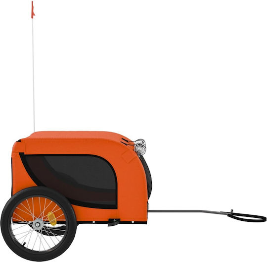 vidaXL Remorcă bicicletă pentru transport câine până la 45kg Portocaliu