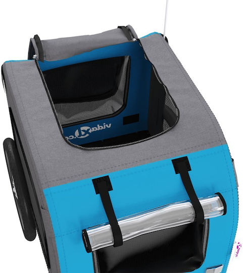 vidaXL Dog Carrying Blue Bicycle Trailer for 45kg Pets