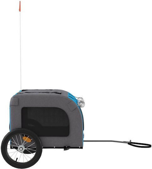 vidaXL Dog Carrying Blue Bicycle Trailer for 45kg Pets