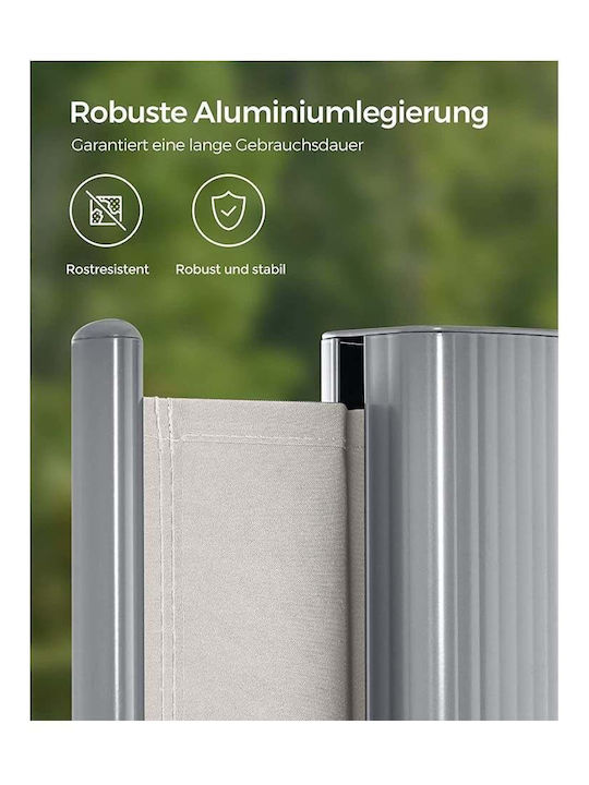 Songmics Seitenrolloschatten Garten Beige 2x2m