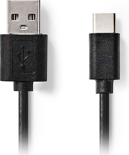 Nedis USB 2.0 Cable USB-C male - USB-A 15W Black 2m (CCGL60601BK20) Bulk
