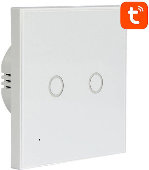 NEO Waterproof Recessed Wall Switch Wi-Fi Double Without Frame Pink