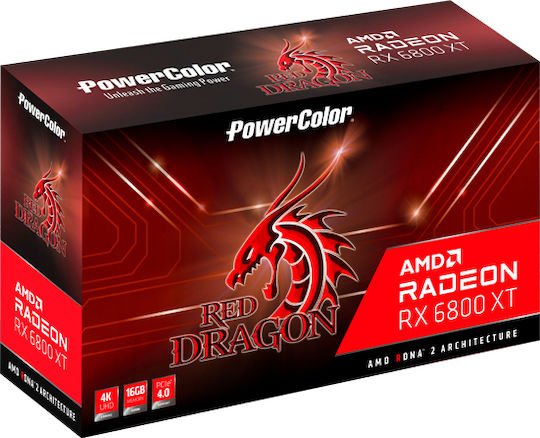 PowerColor Radeon RX 6800 XT 16GB GDDR6 Red Dragon Κάρτα Γραφικών