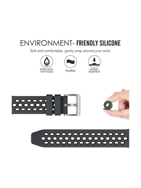 Tech-Protect Bi Color Curea Silicon Negru / Gri (Huawei Watch GT 2e)