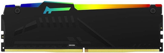 Kingston Fury Beast RGB DDR5 με Module 1x8GB και Ταχύτητα 6000 για Desktop