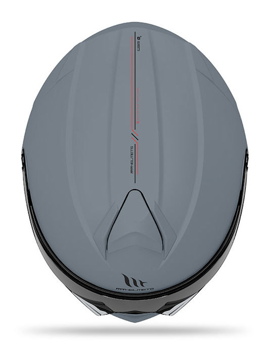 MT Genesis Nardo Grey gloss Motorcycle Helmet Flip-Up ECE 22.06 / DOT 1650gr with Sunvisor