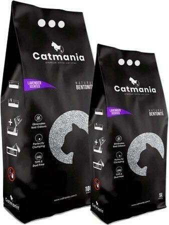 Catmania Άμμος Γάτας Μπετονίτης Ψιλόκοκκη με Άρωμα Λεβάντα 10lt